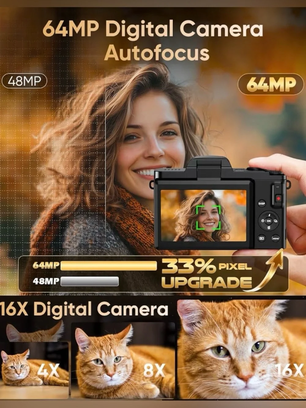 4K Digital Camera for Photography with WiFi